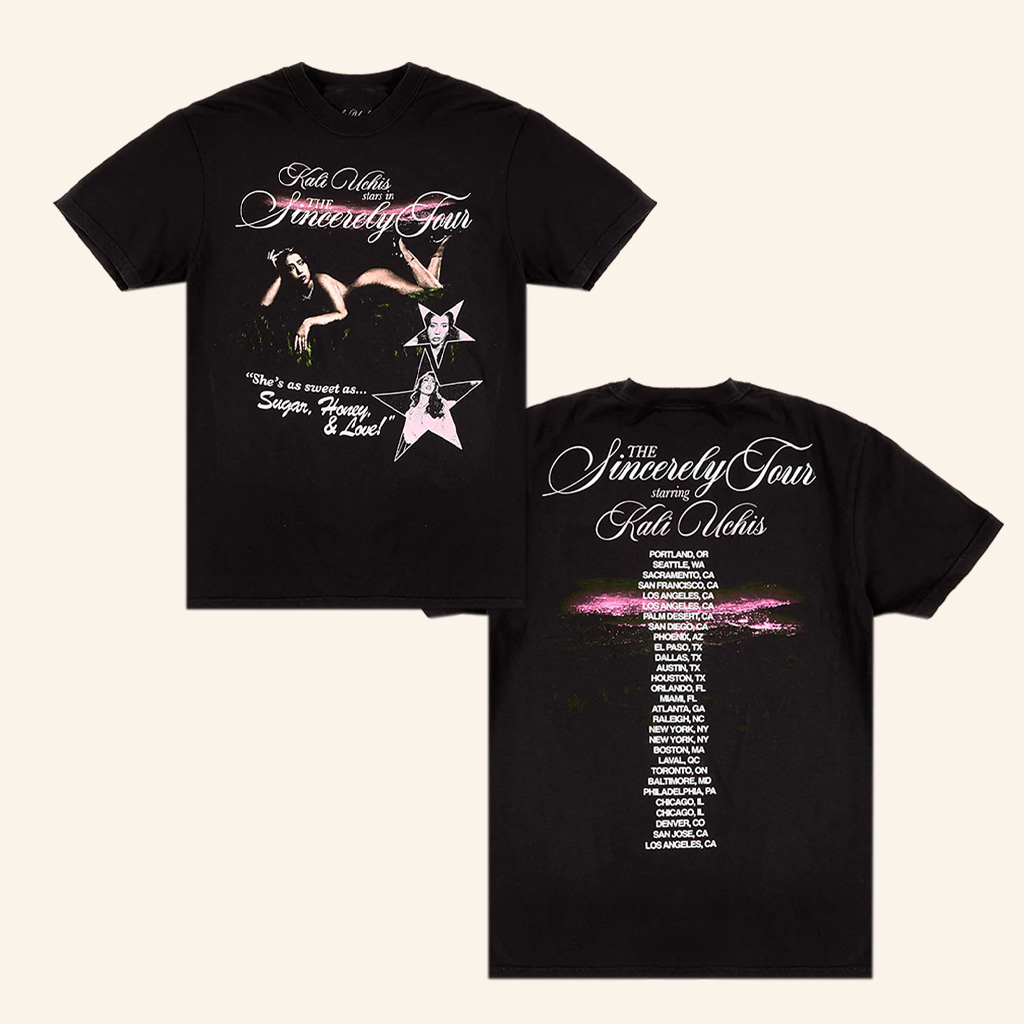 Kali Uchis Merch Sincerely Tour Black Poster T-Shirt Gifts For Daughter-1