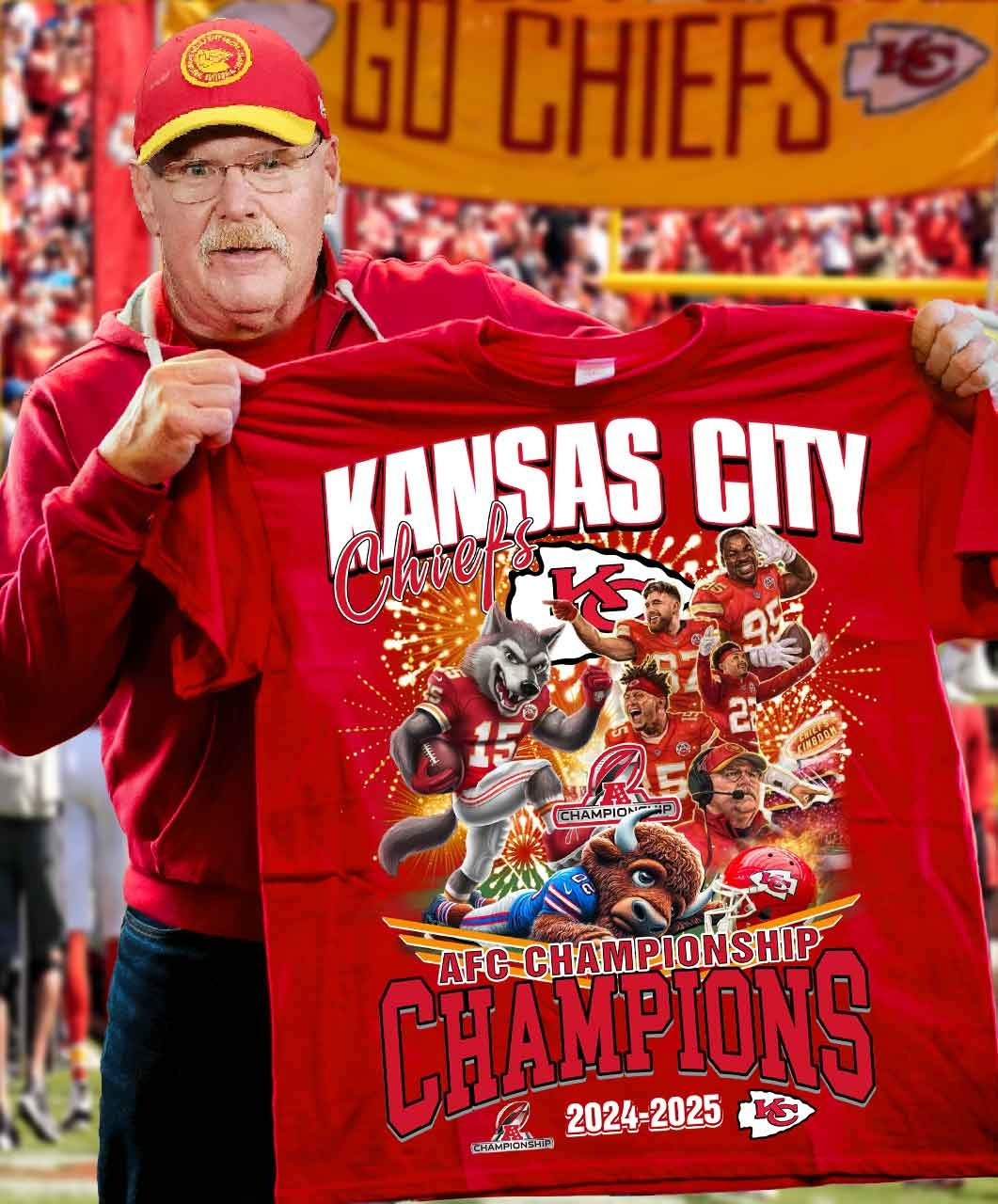 Kansas City Chiefs Champions Shirt AFC Championship Kansas City Chief Clothing For Fan-1 Kansas City Chiefs Champions Shirt AFC Championship Kansas City Chief Clothing For Fan-1