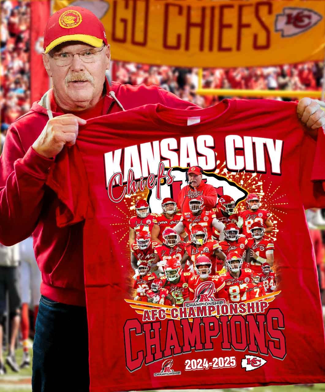 Kansas City Chiefs Champions T-Shirt Fan Merch AFC Championship Kansas City Chief Clothing-1 Kansas City Chiefs Champions T-Shirt Fan Merch AFC Championship Kansas City Chief Clothing-1