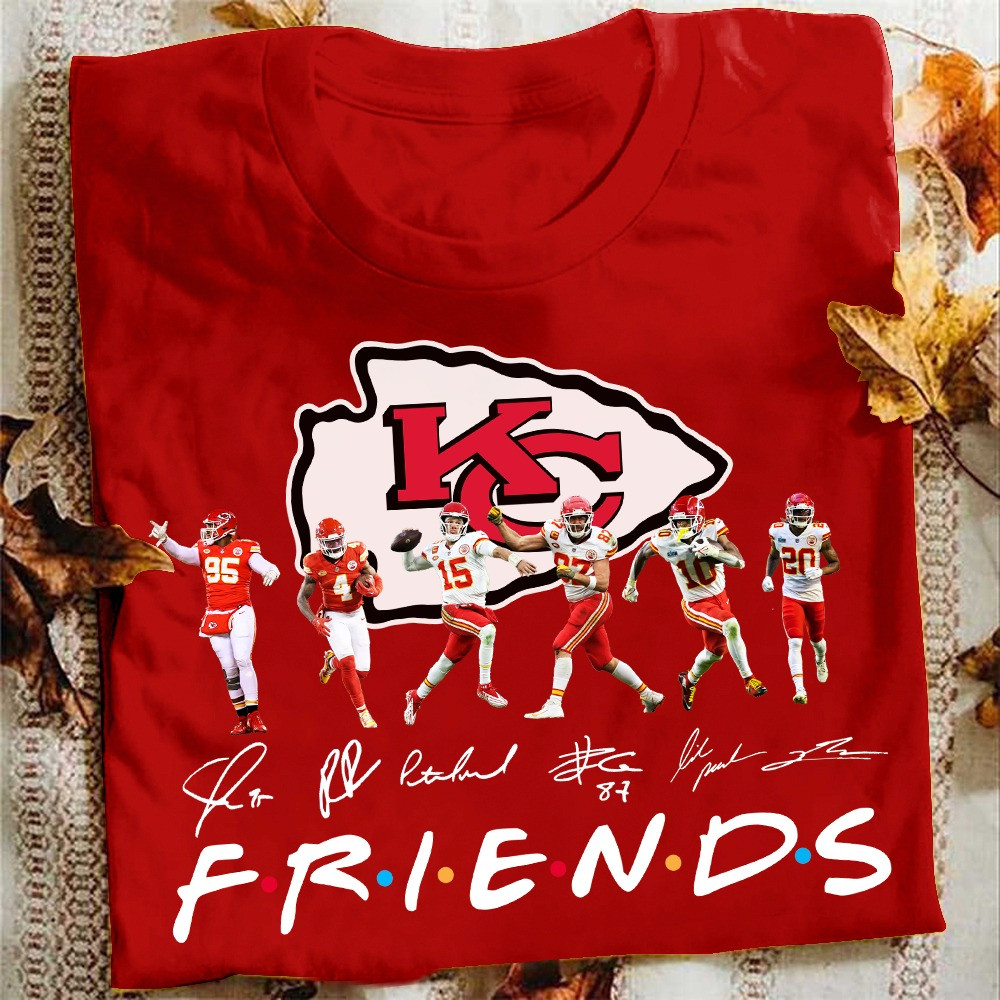 Kansas City Chiefs Friends Shirt Signature Football Gifts For Kansas City Chiefs Fans-1 Kansas City Chiefs Friends Shirt Signature Football Gifts For Kansas City Chiefs Fans-1