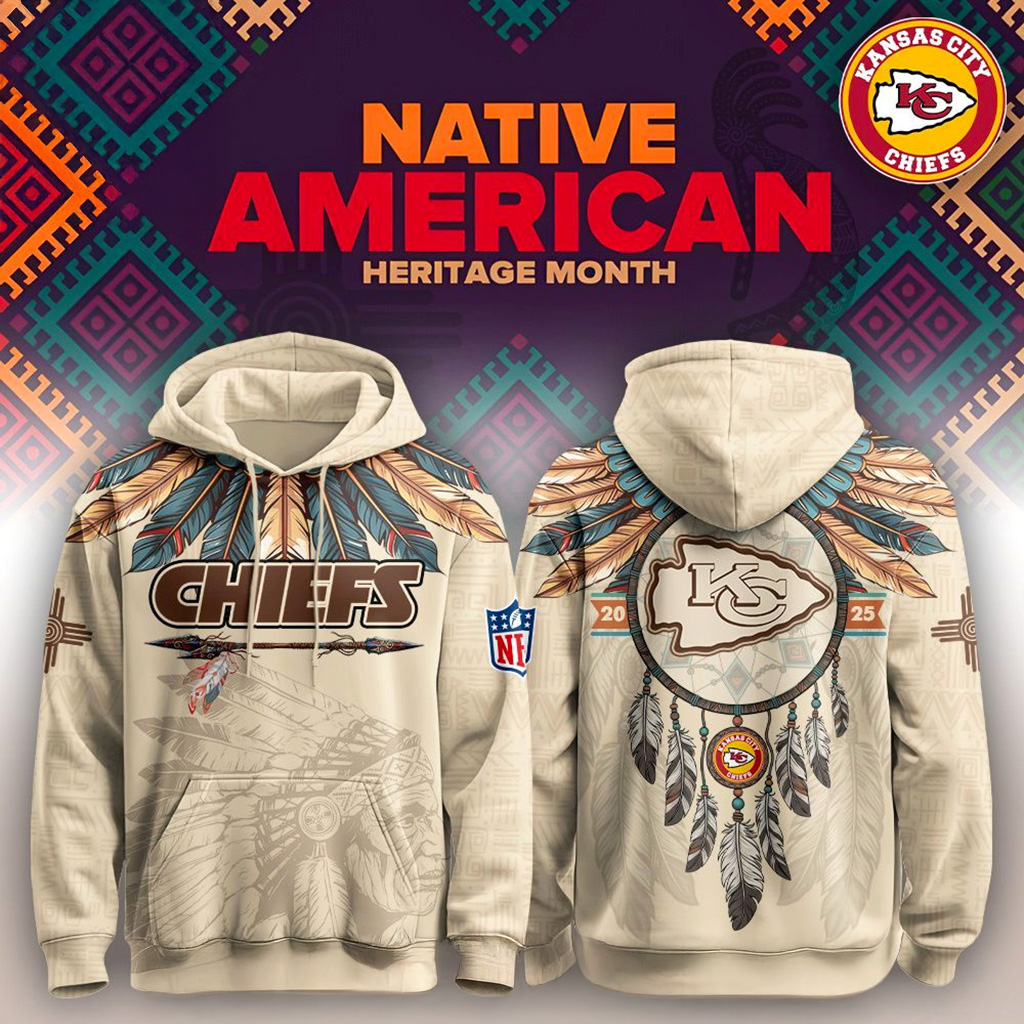 Kansas City Chiefs Native American Heritage Month Hoodie Chiefs Merch Gift For Football Fans-1 Kansas City Chiefs Native American Heritage Month Hoodie Chiefs Merch Gift For Football Fans-1
