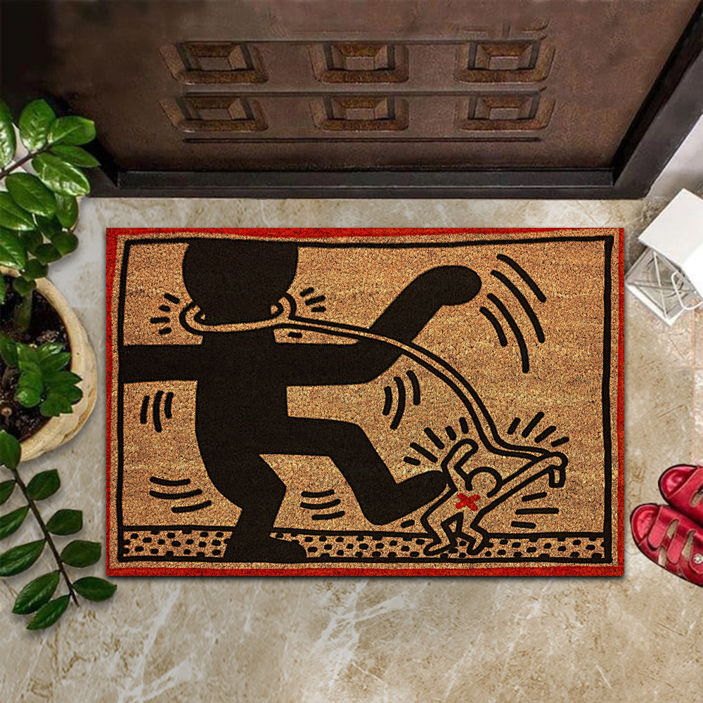 Keith Haring Doormat The Trapped Giant Graffiti Pop Art Culture Keith Haring Welcome Mat-1 Keith Haring Doormat The Trapped Giant Graffiti Pop Art Culture Keith Haring Welcome Mat-1