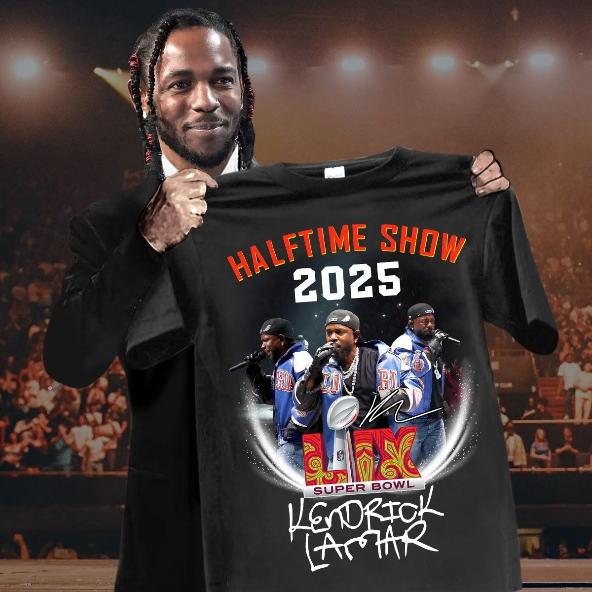 Kendrick Lamar Lix Super Bowl 2025 Halftime Show Shirt Not Like Us Kendrick Lamar Merch-1