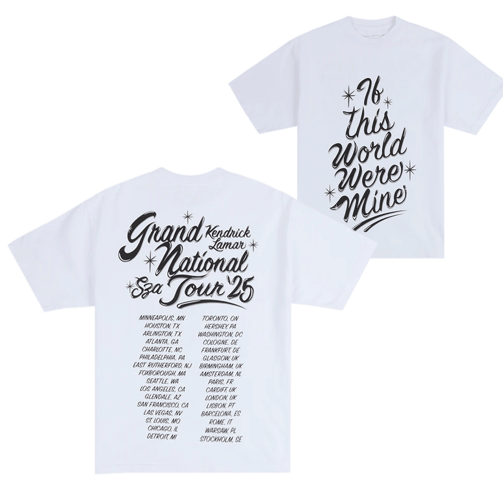 Kendrick Lamar SZA Grand National Tour Merch T-Shirt 2025 If This World Were Mine Concert-1 Kendrick Lamar SZA Grand National Tour Merch T-Shirt 2025 If This World Were Mine Concert-1