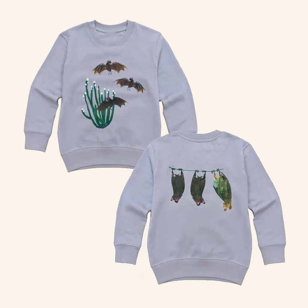 Kew Merch Book Of Blooms Bats Kids Sweatshirt Birthday Gift Ideas For Friend-1
