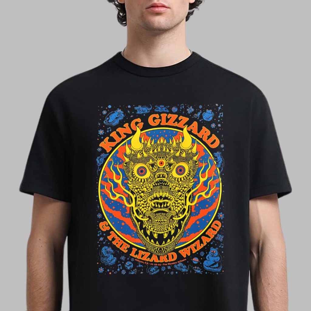 King Gizzard And The Lizard Wizard Merch Poster For Show In Atlanta Shirt Gift For Fans-1