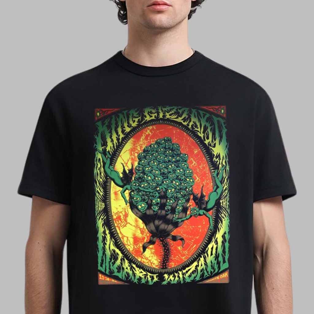 King Gizzard And The Lizard Wizard Poster For Show In Houston Texas At White Oak Music Hall On November 16 2024 T-Shirt Music Lover Gifts For Dad-1