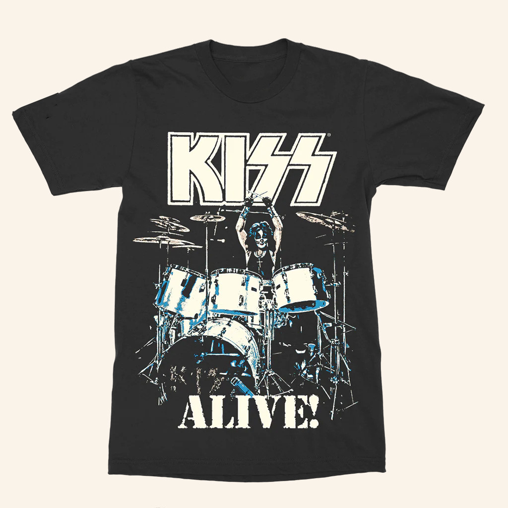 Kissonline Merch The Catman Alive T-Shirt Gifts For Rock Music Lovers-1