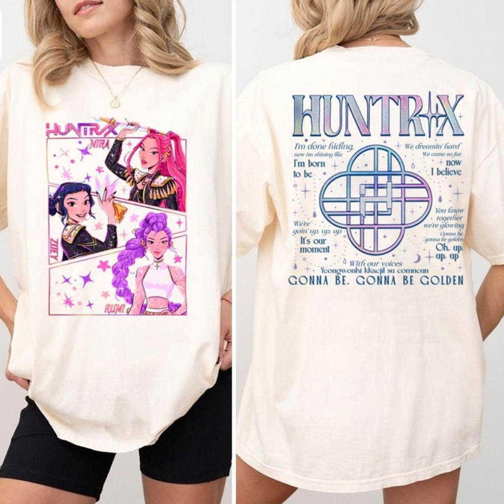 Kpop Demon Hunters Merch Huntrix Saja Girls Gonna Be Golden Shirt Gifts For Fans-1 Kpop Demon Hunters Merch Huntrix Saja Girls Gonna Be Golden Shirt Gifts For Fans-1