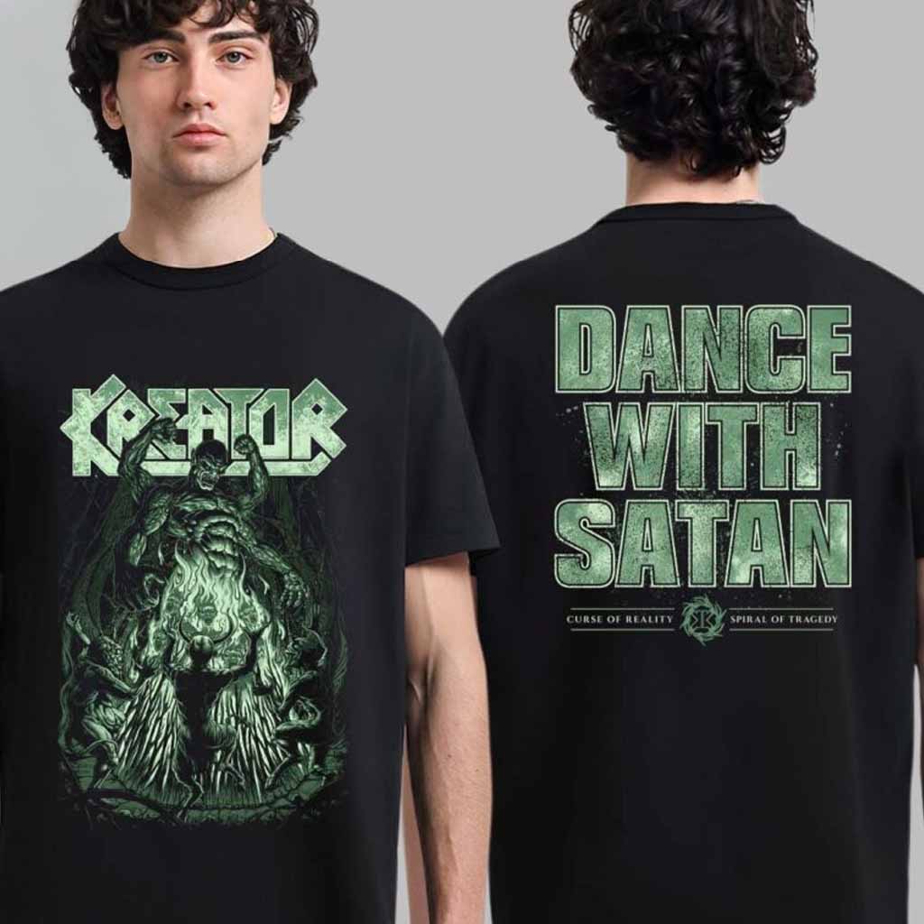 Kreator Dance With Satan Curse Of Reality Spiral Of Tragedy Tour 2024 T-Shirt Gifts For Music Fans-1