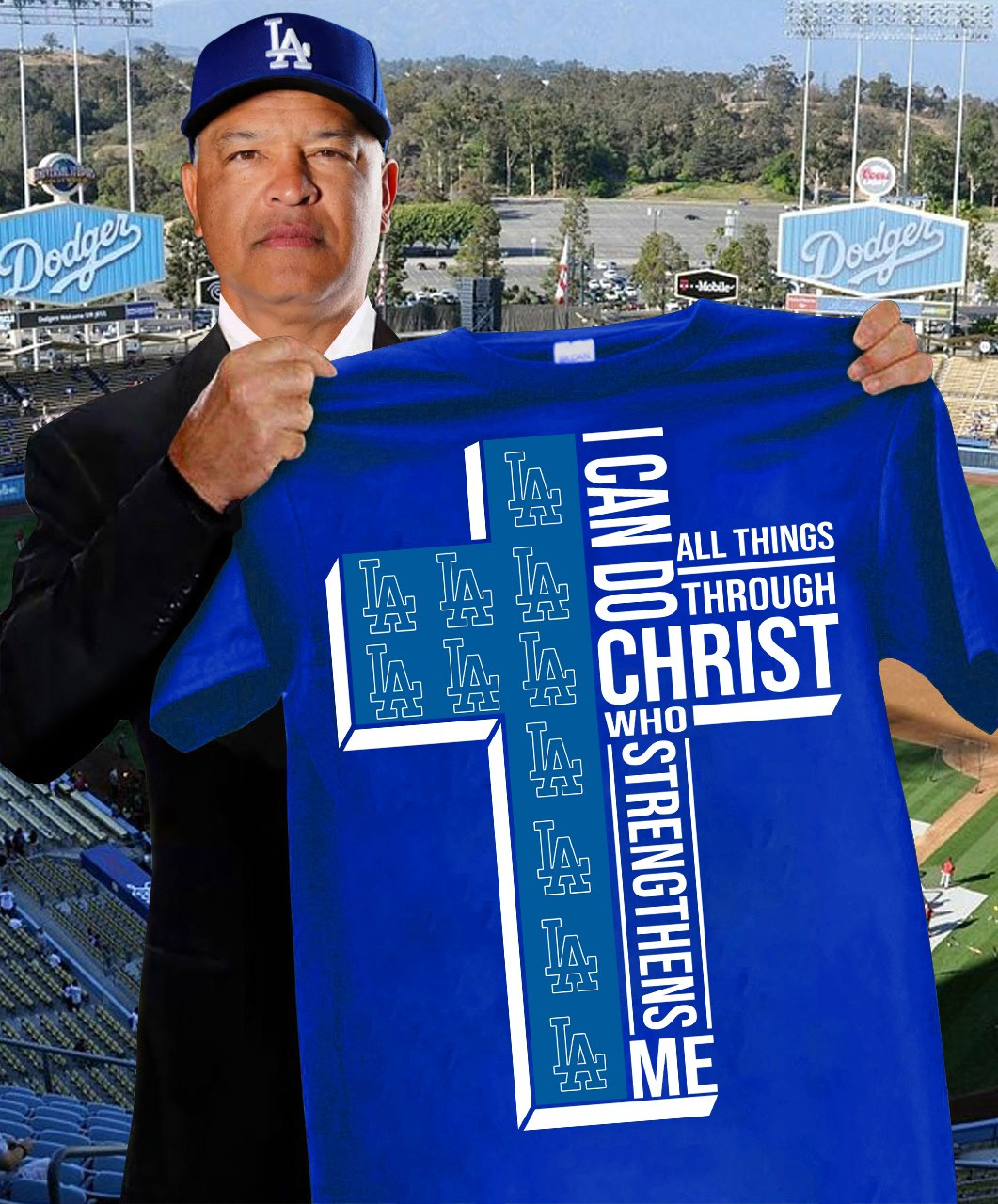 LA Dodgers Faith Shirt I Can Do All Things Through Christ Who Strengthens Me Gifts For Fans-1