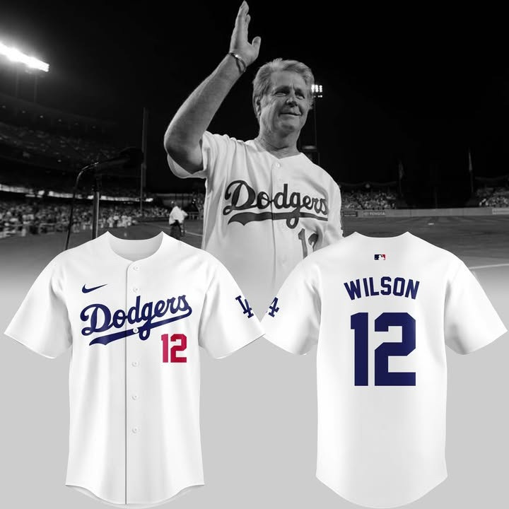 LA Dodgers RIP In Memory Of Brian Wilson Jersey Remembering Legend The Beach Boys Fan Merch-1