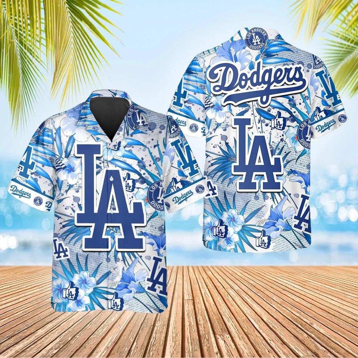 LA Los Angeles Dodgers Hawaiian Shirt Baseball Aloha Shirt Cool Dodger Gifts For Men-1 LA Los Angeles Dodgers Hawaiian Shirt Baseball Aloha Shirt Cool Dodger Gifts For Men-1