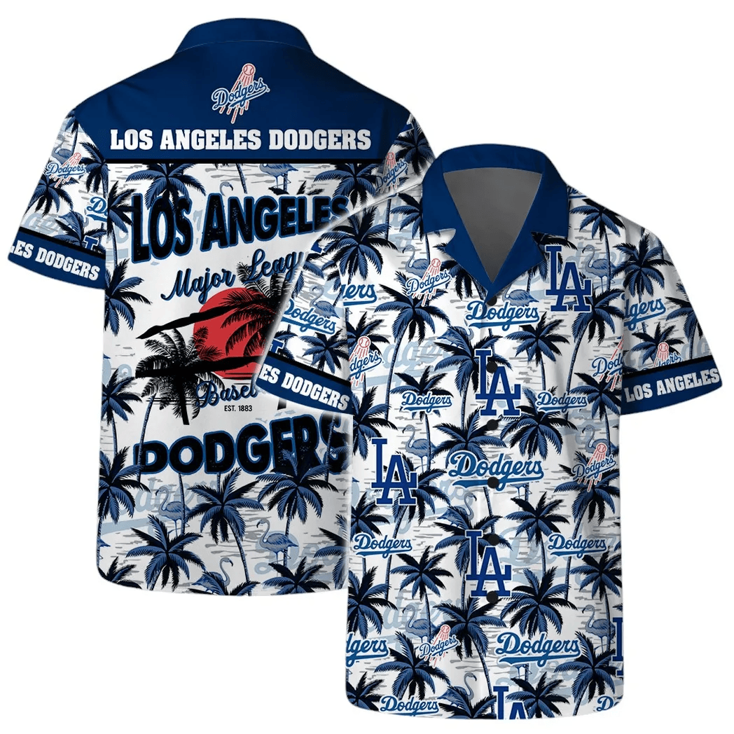 LA Los Angeles Dodgers Hawaiian Shirt Baseball Palms Aloha Shirt Unique Gifts For Fans-1 LA Los Angeles Dodgers Hawaiian Shirt Baseball Palms Aloha Shirt Unique Gifts For Fans-1