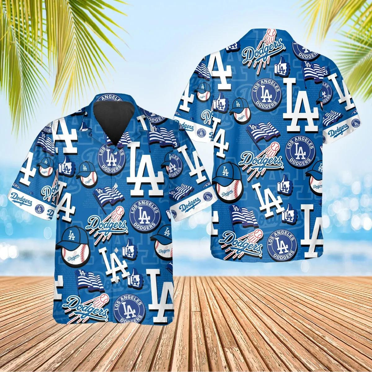 LA Los Angeles Dodgers Hawaiian Shirt Baseball Summer Aloha Shirt Dodgers Fan Gift Ideas-1 LA Los Angeles Dodgers Hawaiian Shirt Baseball Summer Aloha Shirt Dodgers Fan Gift Ideas-1