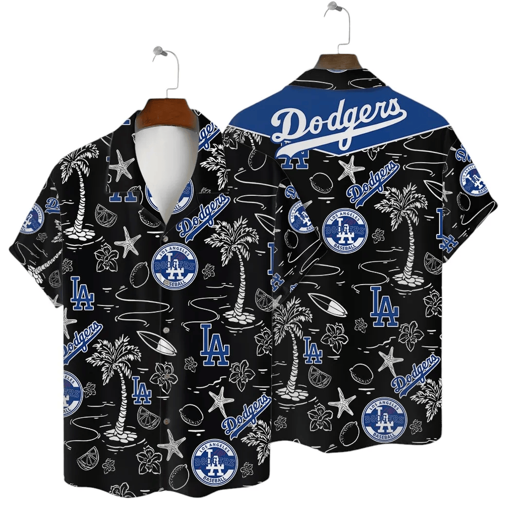 LA Los Angeles Dodgers Hawaiian Shirt Baseball Summer Beach Aloha Shirt Holiday Fan Gifts-1