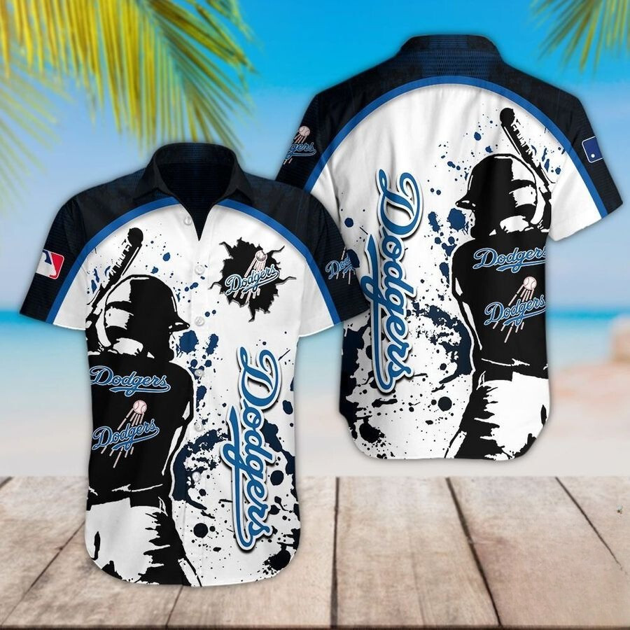 LA Los Angeles Dodgers Hawaiian Shirt Splatter Baseball Aloha Shirt Dodgers Holiday Gifts-1 LA Los Angeles Dodgers Hawaiian Shirt Splatter Baseball Aloha Shirt Dodgers Holiday Gifts-1