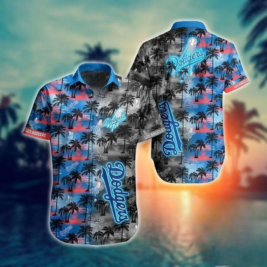 LA Los Angeles Dodgers Hawaiian Shirt Tropical Twilight Aloha Shirt Dodger Gifts For Dad-1 LA Los Angeles Dodgers Hawaiian Shirt Tropical Twilight Aloha Shirt Dodger Gifts For Dad-1