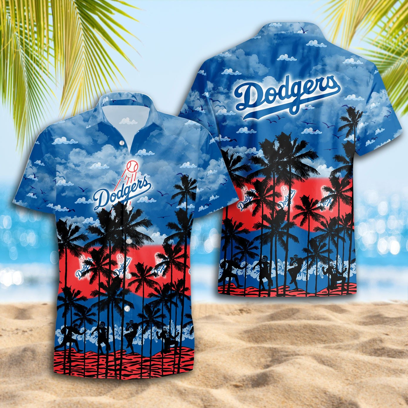 LA Los Angeles Dodgers Hawaiian Shirt Vintage Sunset Palms Aloha Shirt Holiday Summer Gifts-1 LA Los Angeles Dodgers Hawaiian Shirt Vintage Sunset Palms Aloha Shirt Holiday Summer Gifts-1