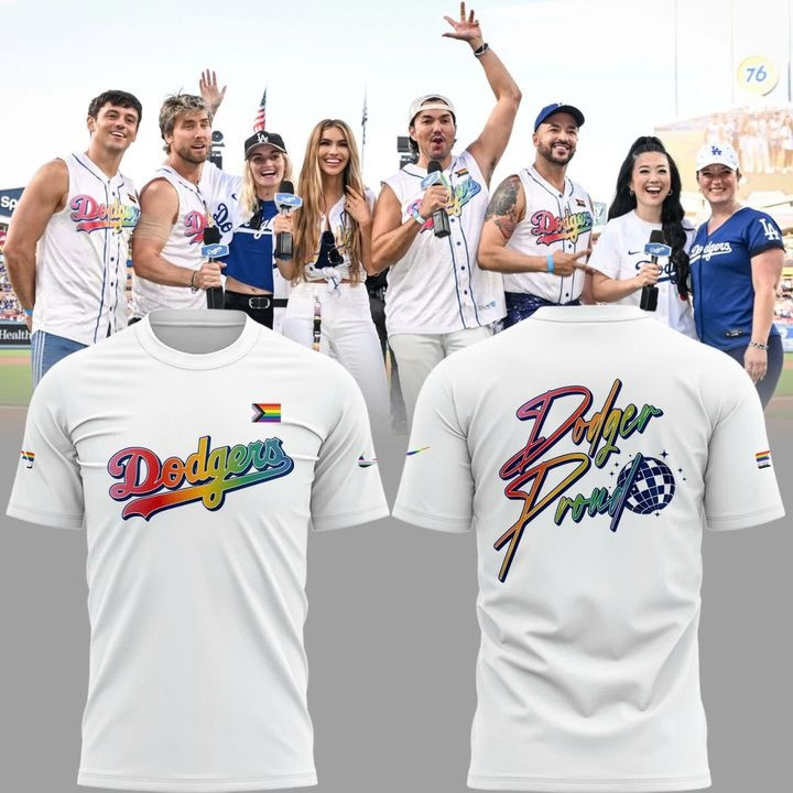 LA Los Angeles Dodgers Proud T-Shirt Happy Pride Month Dodgers Fan Merch Gifts-1