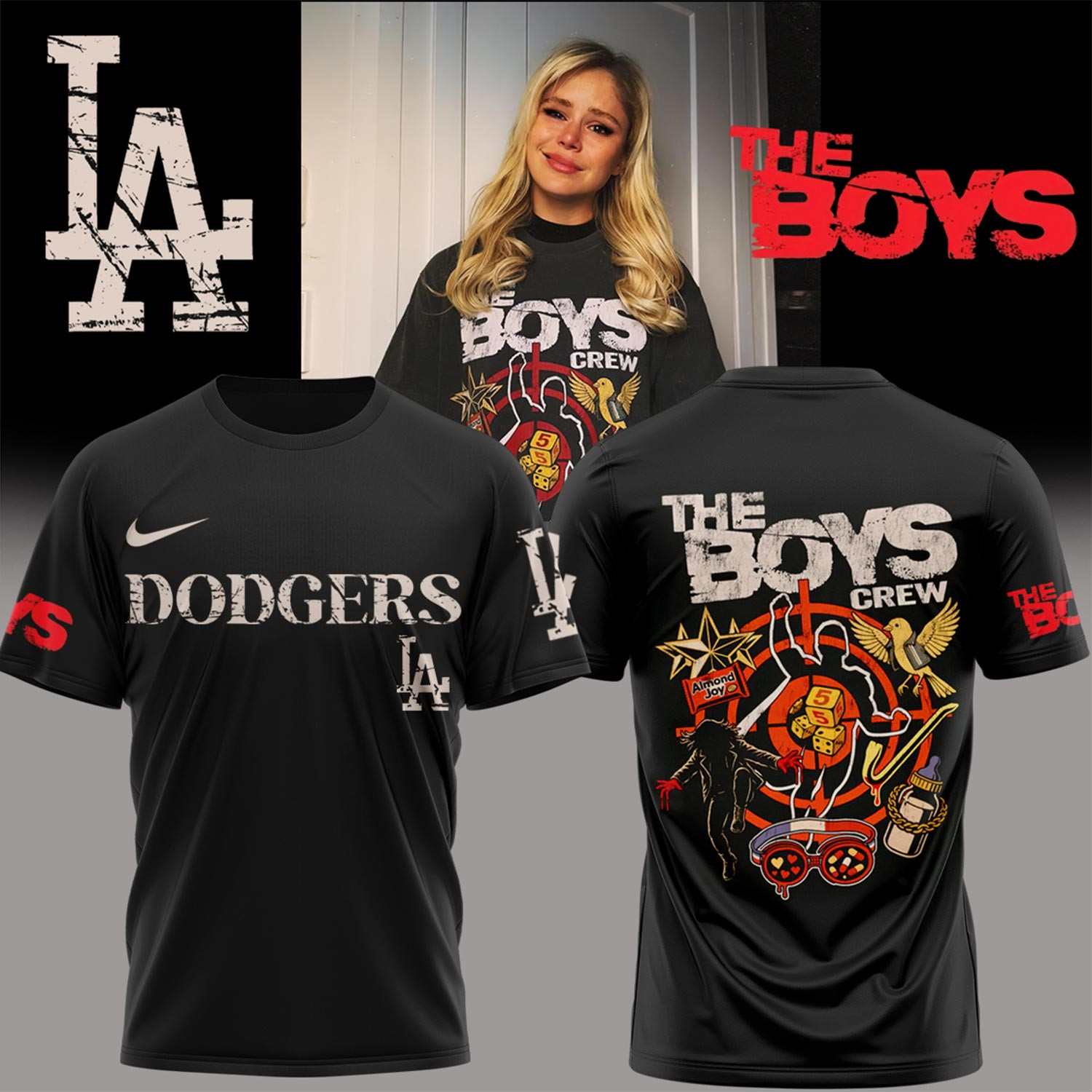 La Dodgers Merch The Boys Crew T-shirts 2025 Cool Gift For Fans-1 La Dodgers Merch The Boys Crew T-shirts 2025 Cool Gift For Fans-1