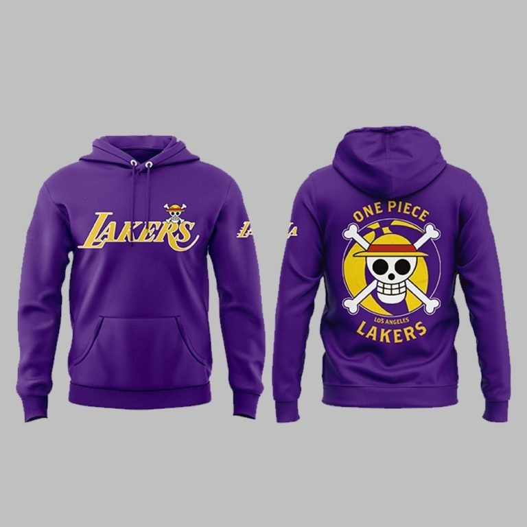 Lakers One Piece Shirt Merch NBA One Piece LA Los Angeles Lakers Collab Basketball Gifts-1 Lakers One Piece Shirt Merch NBA One Piece LA Los Angeles Lakers Collab Basketball Gifts-1