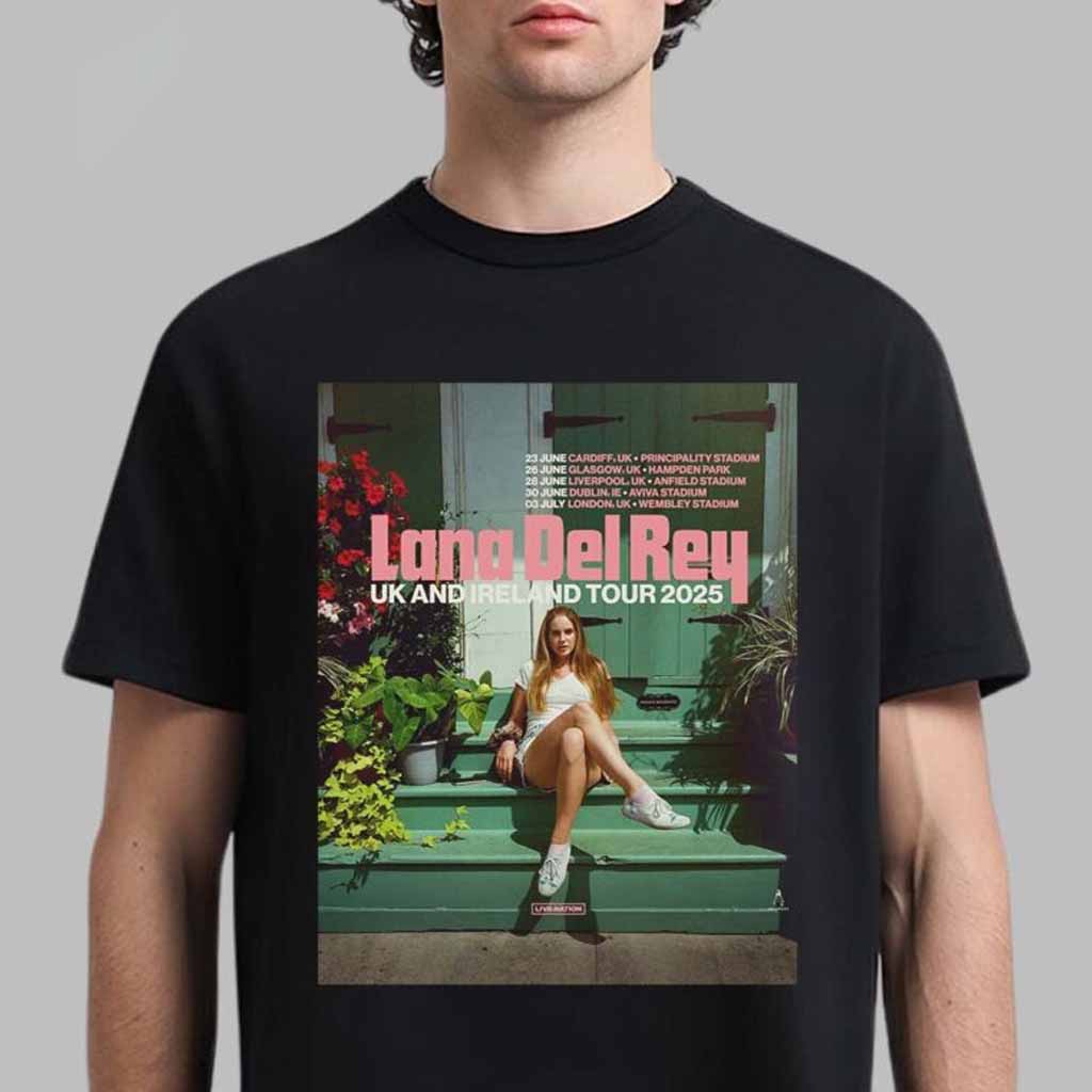 Lana Del Rey UK And Ireland Stadium Tour 2025 T-Shirt Cool Gifts For Music Lovers-1