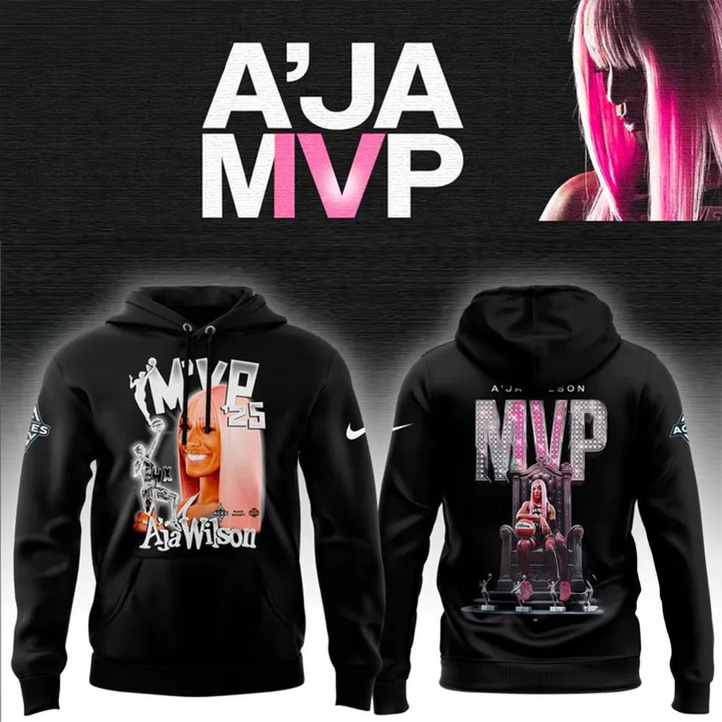 Las Vegas Aces A'ja Wilson 2025 MVP Graphic Hoodie Aces Merch Gift Ideas For Sister-1