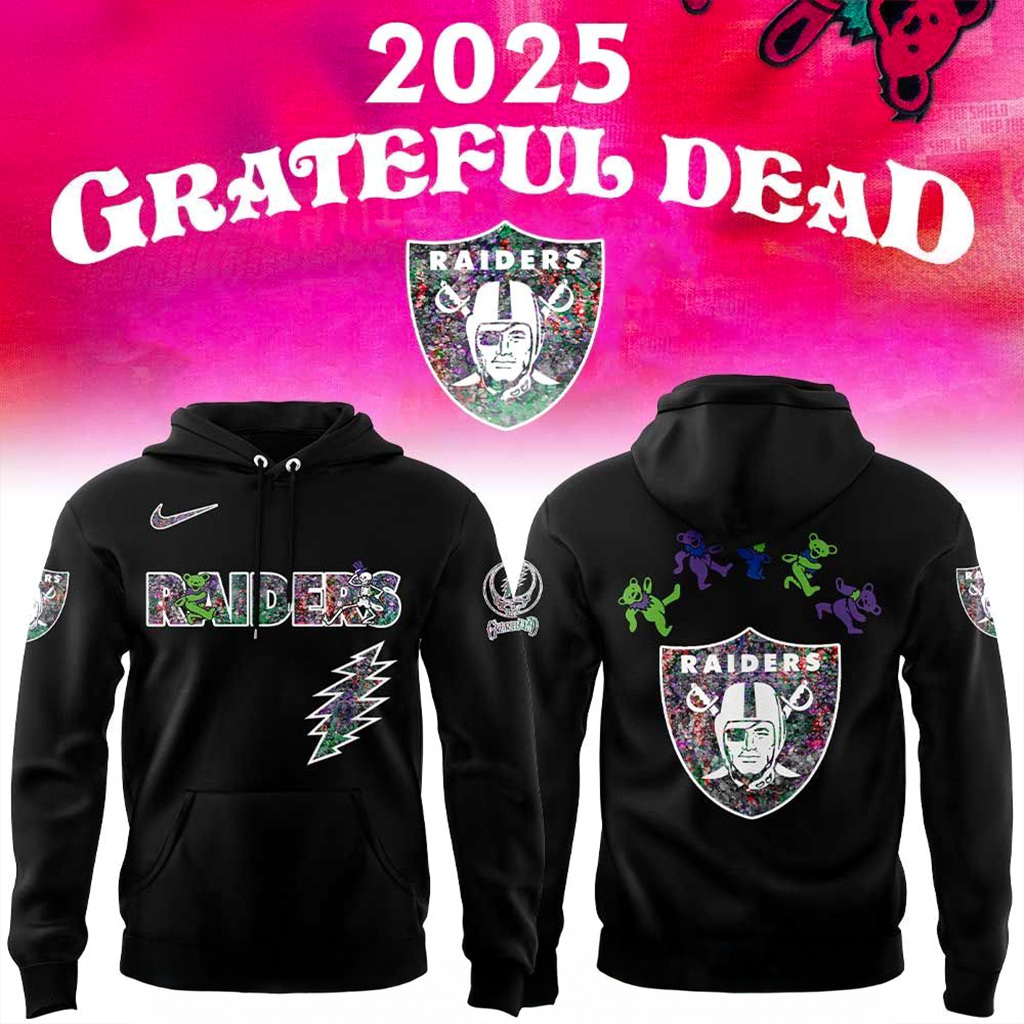 Las Vegas Raiders Grateful Dead Night 2025 Hoodie Las Vegas Raiders Merch Gifts For Brother-1