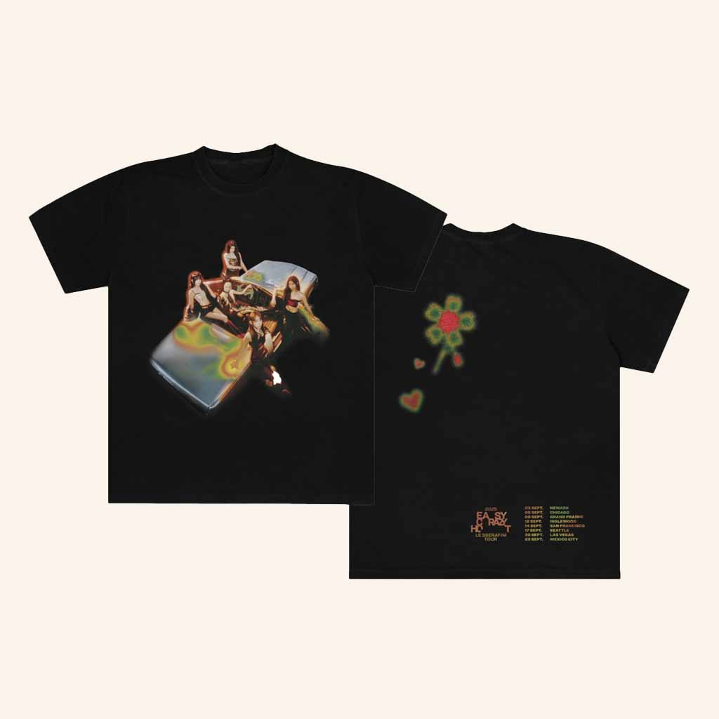 Le Sserafim Tour Merch Flower Tour T-Shirt Xmas Gifts For Music Lovers-1 Le Sserafim Tour Merch Flower Tour T-Shirt Xmas Gifts For Music Lovers-1