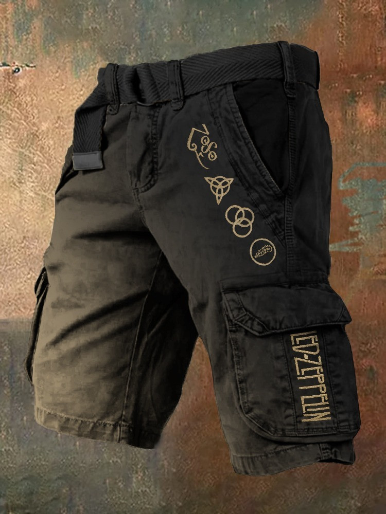 Ledzeppelin Multi-Pocket Cargo Shorts Rock Music Gifts For Led Zeppelin Lovers Fans Merch-1 Ledzeppelin Multi-Pocket Cargo Shorts Rock Music Gifts For Led Zeppelin Lovers Fans Merch-1