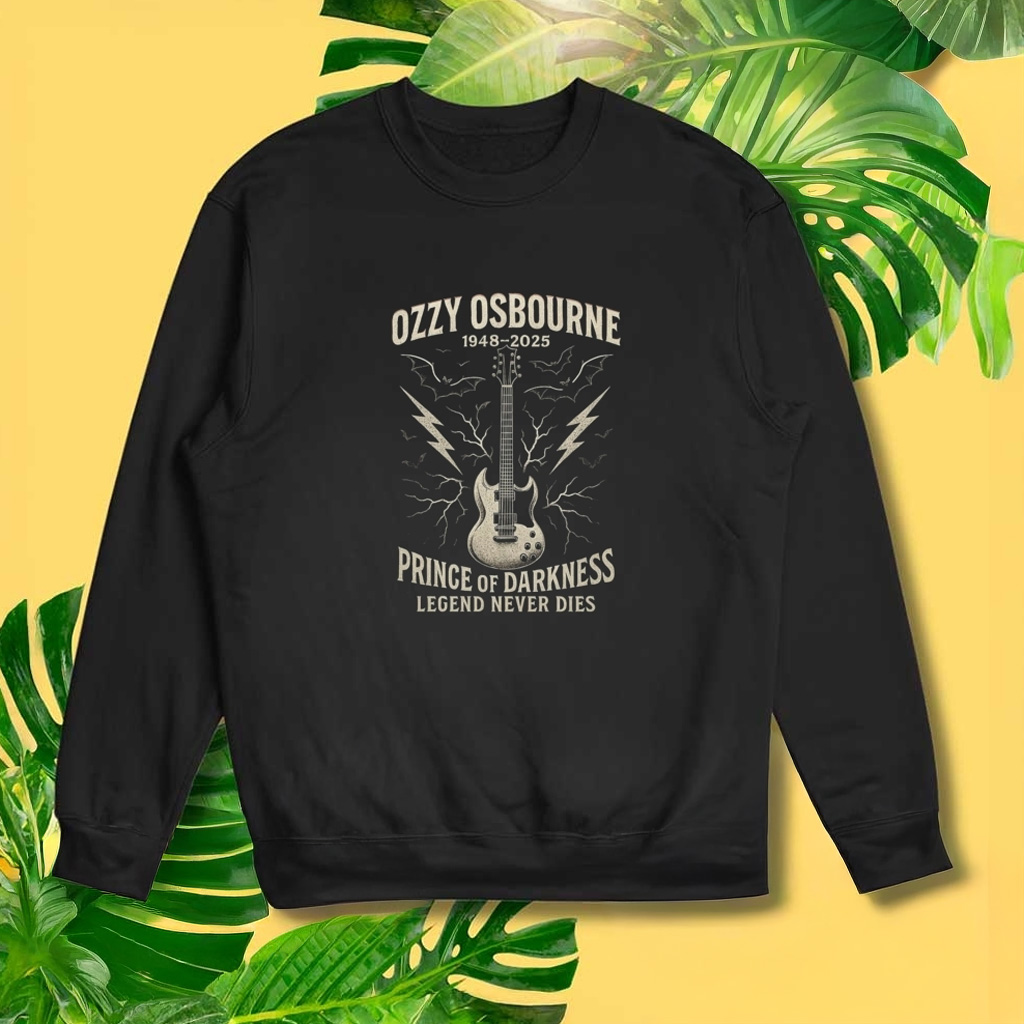Legends Never Die Ozzy Osbourne Prince Of Darkness Guitar Sweatshirt RIP Ozzy Merch For Fans-1 Legends Never Die Ozzy Osbourne Prince Of Darkness Guitar Sweatshirt RIP Ozzy Merch For Fans-1