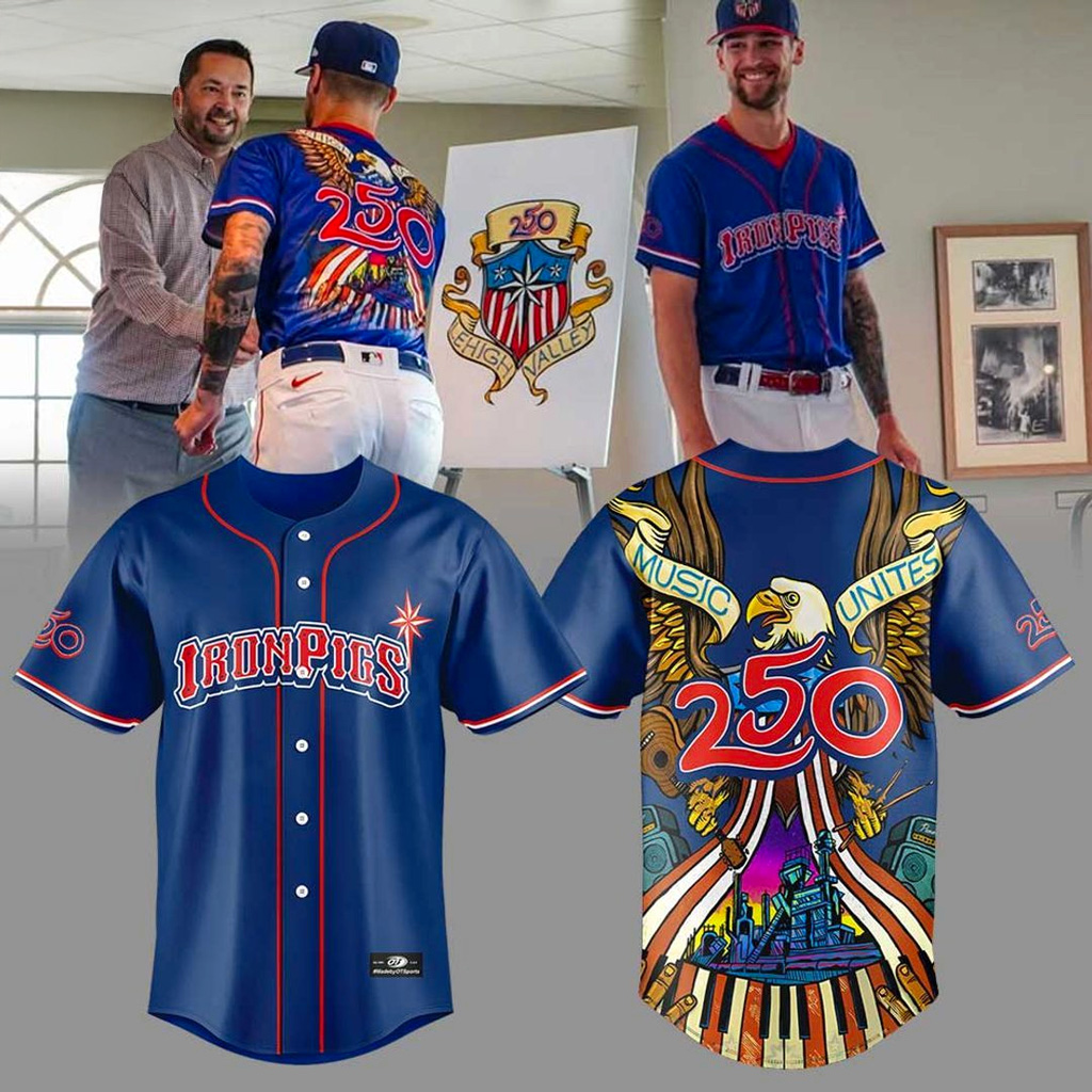 Lehigh Valley IronPigs 250th Of America Jersey IronPigs Merch Best Gift For Him-1 Lehigh Valley IronPigs 250th Of America Jersey IronPigs Merch Best Gift For Him-1