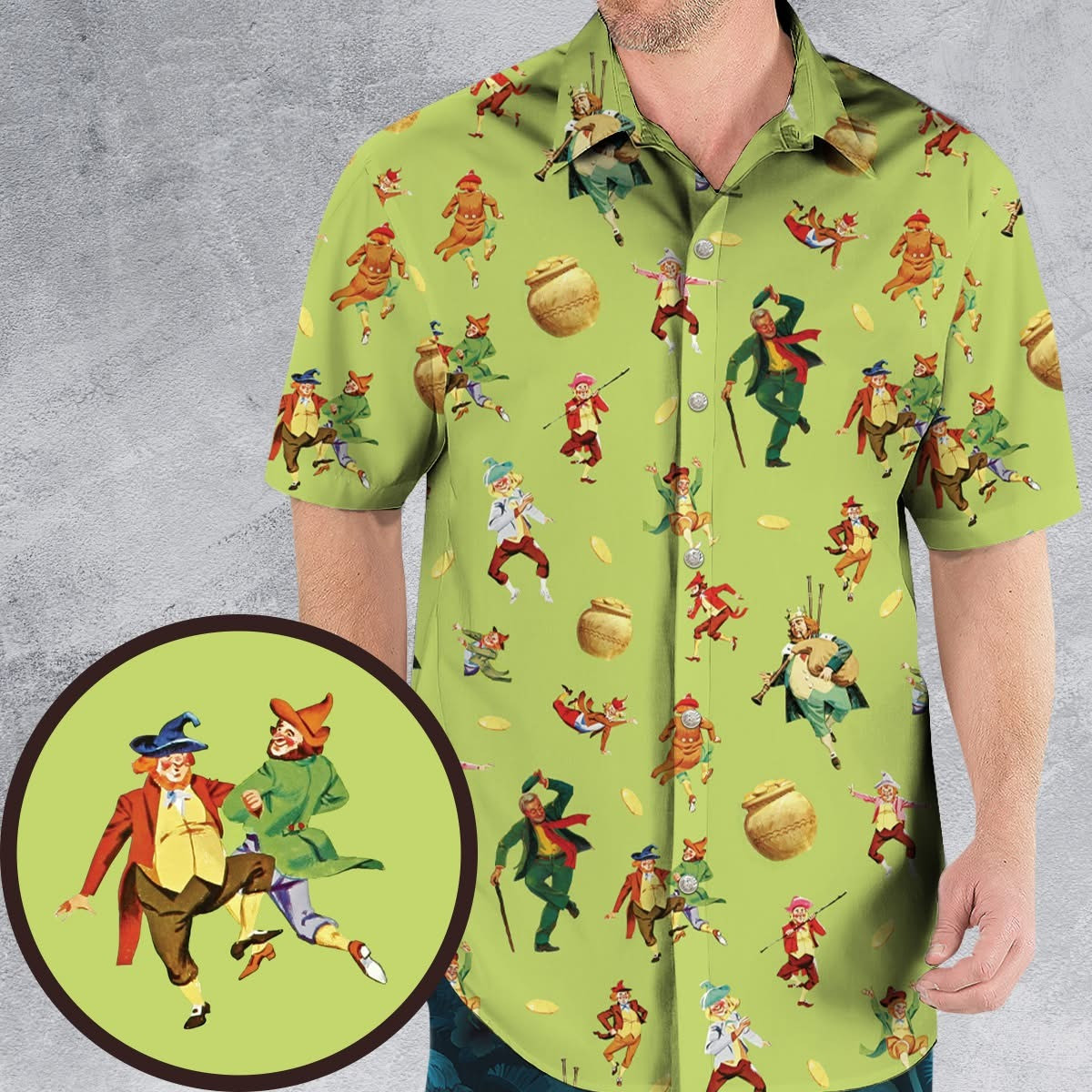 Leprechauns Darby O'Gill St Patrick's Day Hawaiian Shirt Luck Of The Irish Gifts-1 Leprechauns Darby O'Gill St Patrick's Day Hawaiian Shirt Luck Of The Irish Gifts-1