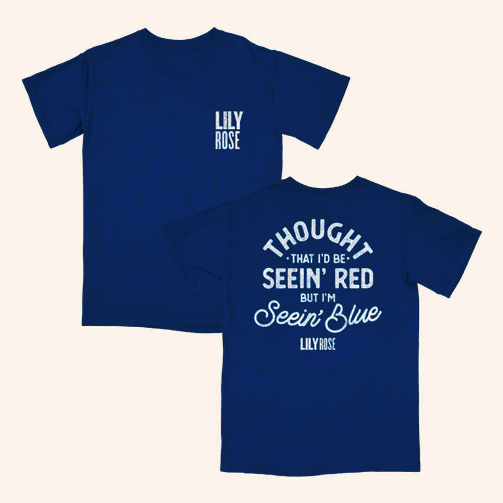 Lily Rose Merch Seein' Blue T-Shirt Gift Ideas For Fans-1