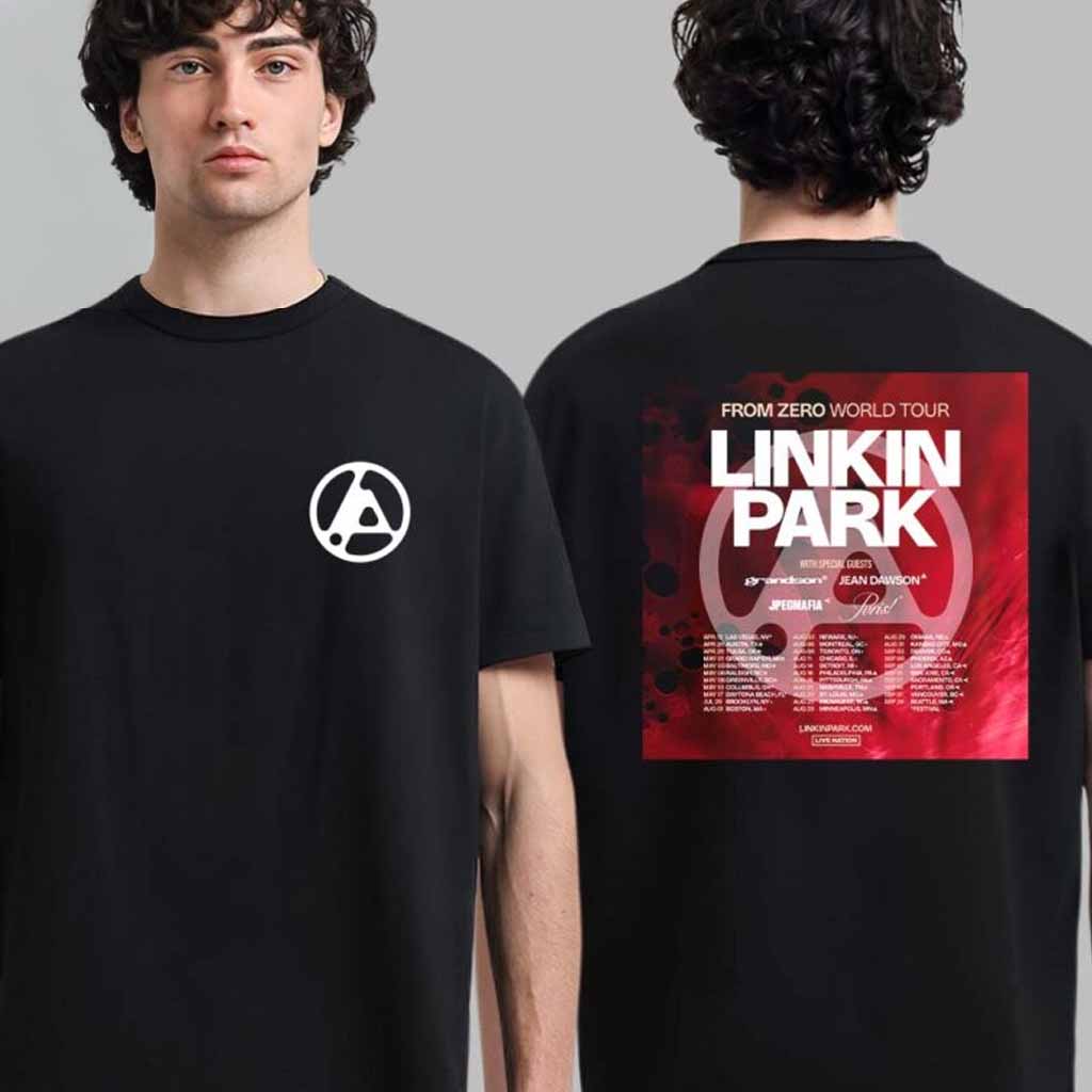 Linkin Park Merch From Zero World Tour 2025 Tour Dates List T-Shirt Best Gift For Fans-1 Linkin Park Merch From Zero World Tour 2025 Tour Dates List T-Shirt Best Gift For Fans-1