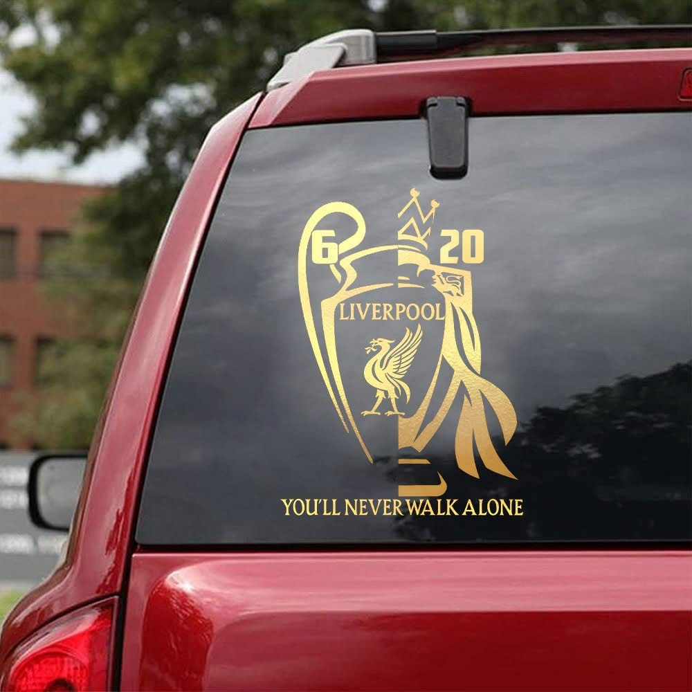 Liverpool Champions Premier League 2025 Car Sticker Decal You'll Never Walk Alone Fan Merch-1 Liverpool Champions Premier League 2025 Car Sticker Decal You'll Never Walk Alone Fan Merch-1