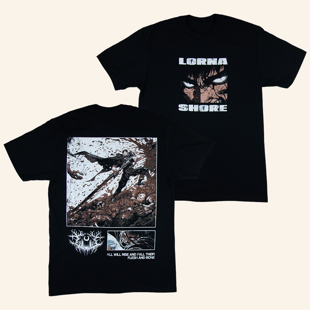 Lorna Shore Merch 2025 Berserk Black T-Shirt Christmas Gift Ideas For Boyfriend-1 Lorna Shore Merch 2025 Berserk Black T-Shirt Christmas Gift Ideas For Boyfriend-1