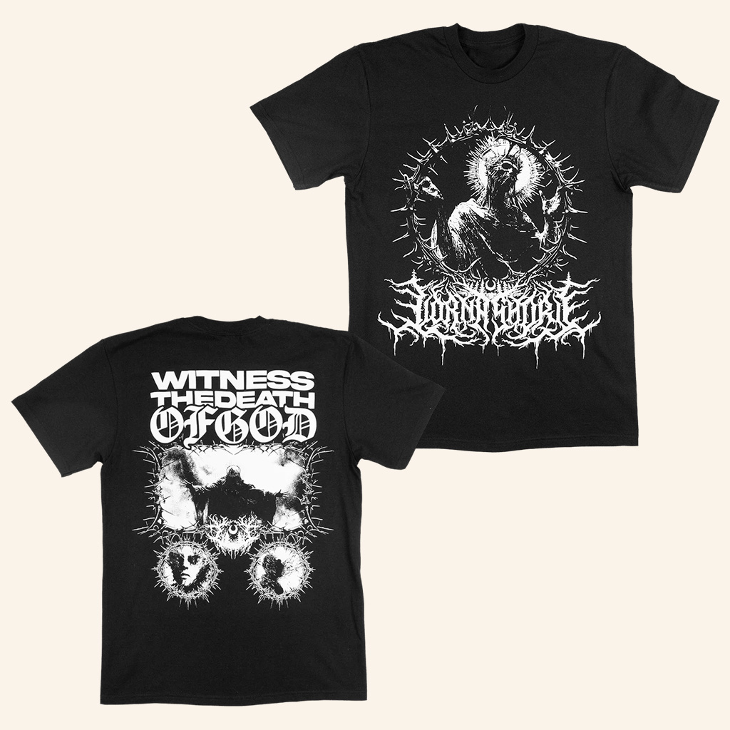 Lorna Shore Merch 2025 Witness The Death Of God Black T-Shirt Christmas Gifts For Men-1