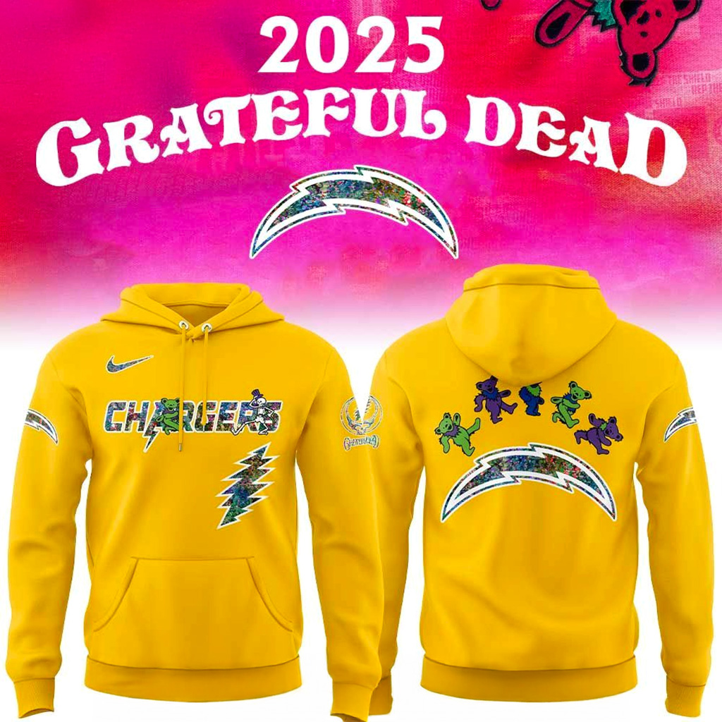 Los Angeles Chargers Grateful Dead Night 2025 Hoodie Los Angeles Chargers Merch Fans Gifts-1