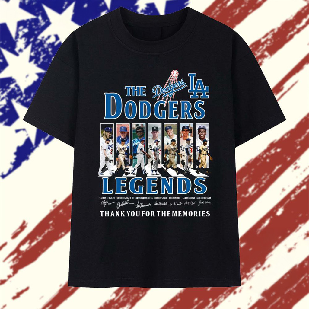 Los Angeles Dodgers 2025 MLB Legends Signature T-Shirt Dodgers Merch Gift For Brother-1