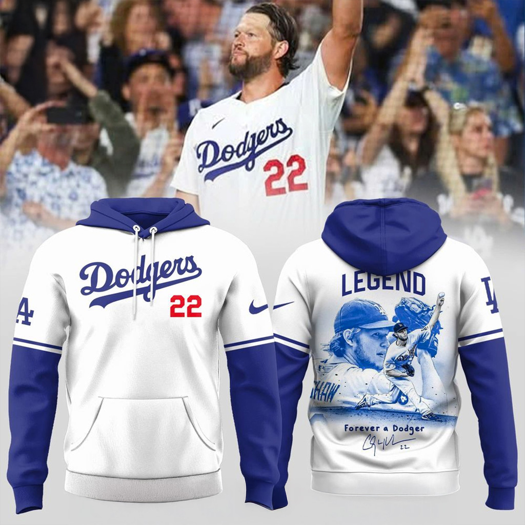 Los Angeles Dodgers Forever A Dodger Kershaw 22 Hoodie Dodgers Merch Gift For Husband-1 Los Angeles Dodgers Forever A Dodger Kershaw 22 Hoodie Dodgers Merch Gift For Husband-1