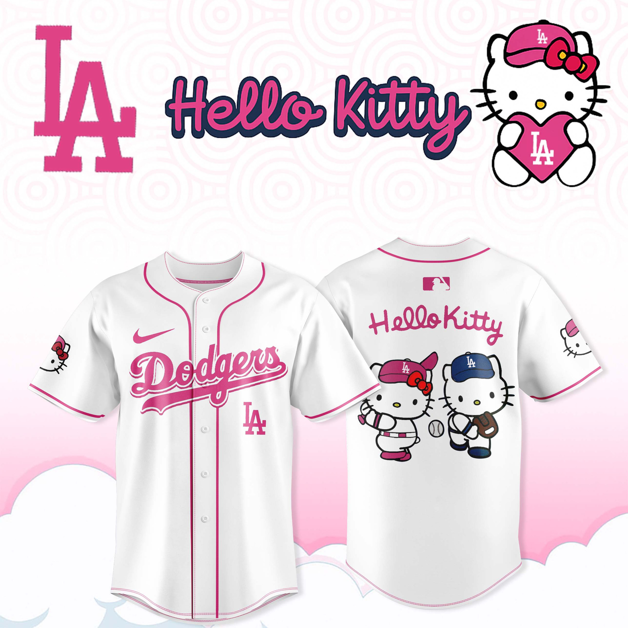 Los Angeles Dodgers Hello Kitty Tee shirt 2025 Gift For Baseball Enthusiasts-1 Los Angeles Dodgers Hello Kitty Tee shirt 2025 Gift For Baseball Enthusiasts-1