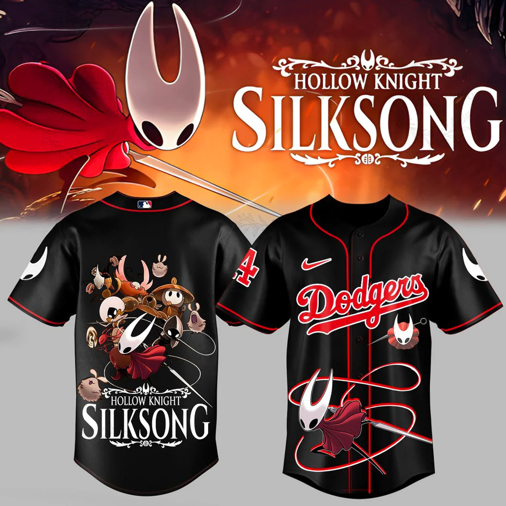 Los Angeles Dodgers Hollow Knight Silksong Jersey Dodgers Merch Baseball Gifts Ideas-1