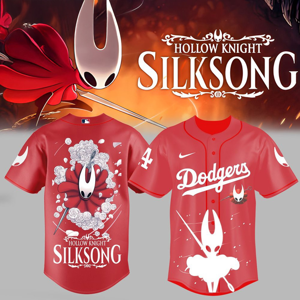 Los Angeles Dodgers Hollow Knight Silksong Jersey Dodgers Merch Gifts For Baseball Fans-1 Los Angeles Dodgers Hollow Knight Silksong Jersey Dodgers Merch Gifts For Baseball Fans-1