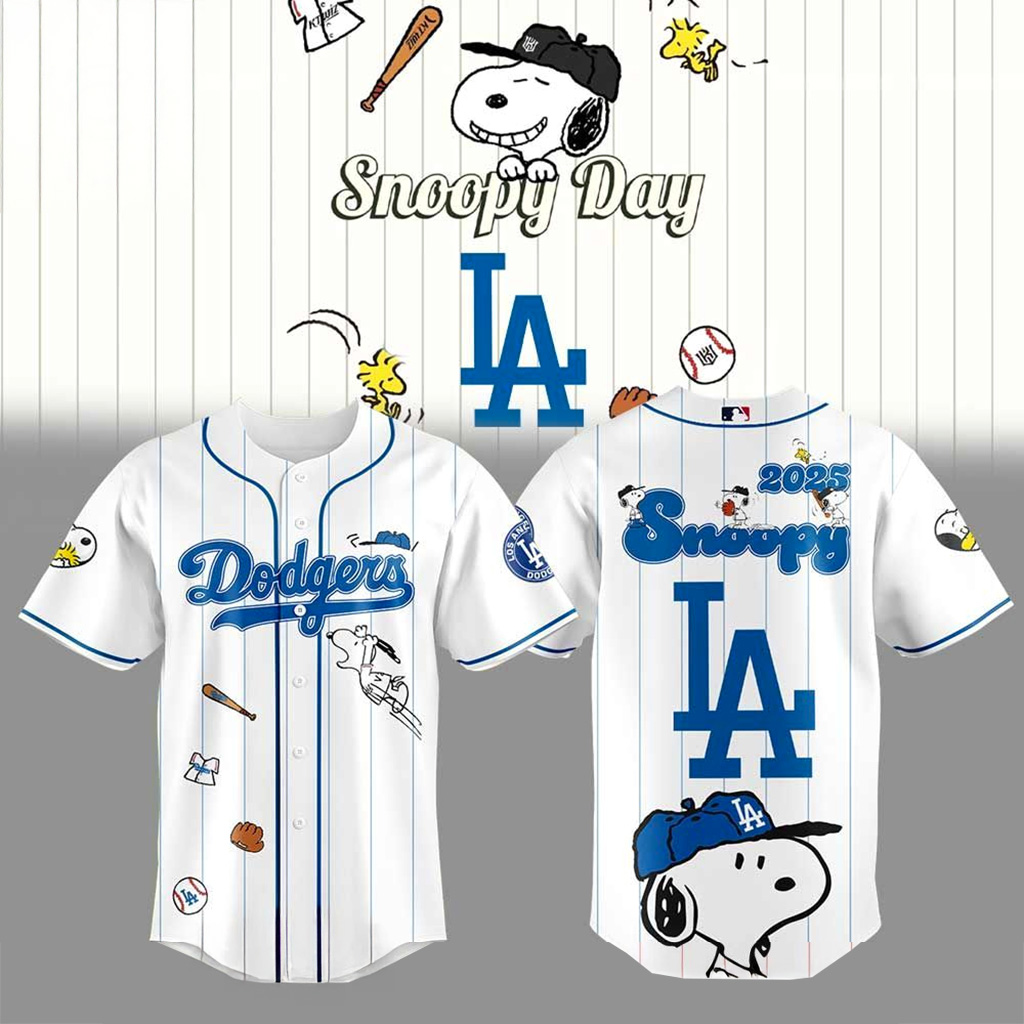 Los Angeles Dodgers Snoopy Day Jersey Los Angeles Dodgers Merch Best Gifts For Men-1