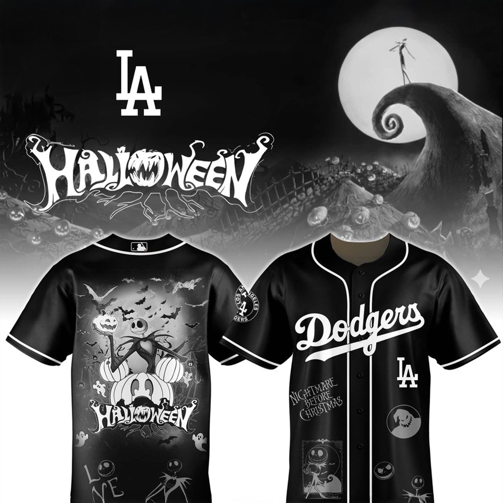Los Angeles Dodgers X The Nightmare Halloween Day Jersey Dodgers Merch Gift For Fans-1 Los Angeles Dodgers X The Nightmare Halloween Day Jersey Dodgers Merch Gift For Fans-1