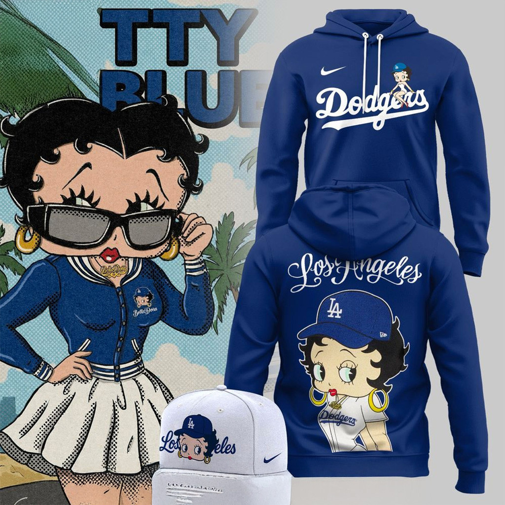 Los Angeles Dodgers x Betty Boop Hoodie Dodgers Merch Gift For Sister-1