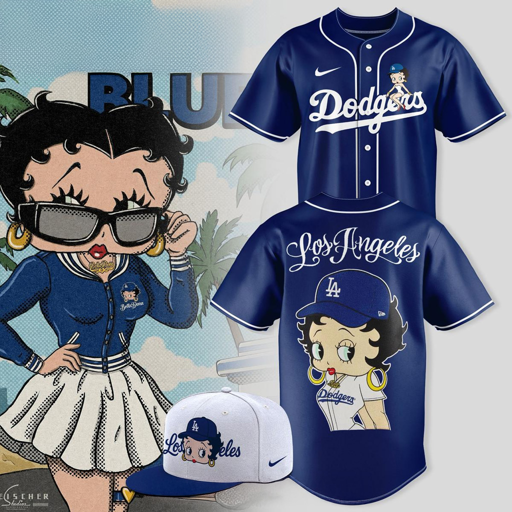 Los Angeles Dodgers x Betty Boop Jersey Dodgers Merch Best Gift For Girlfriend-1 Los Angeles Dodgers x Betty Boop Jersey Dodgers Merch Best Gift For Girlfriend-1