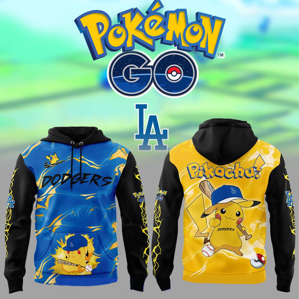Los Angeles Dodgers x Pokemon GO Hoodie Dodgers Merch Father's Day Gifts For Husband-1 Los Angeles Dodgers x Pokemon GO Hoodie Dodgers Merch Father's Day Gifts For Husband-1